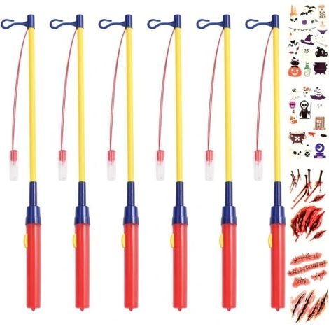 Bacchette Luminose LED Fai da Te Bambini Halloween Set 6 pezzi (1/4)