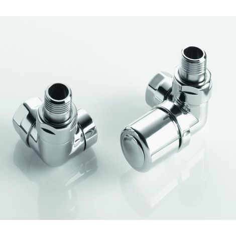 Pack robinetterie manuelle thermostatisable équerre d'angle droit pour sèche-serviettes - ACOVA 991498 (1/2)