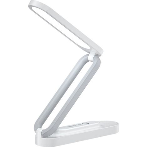 [NIEMALS VERWENDET] Kabellose, batteriebetriebene, wiederaufladbare, faltbare und tragbare Leselampe, kleine dimmbare Schreibtischlampe, 3 Helligkeitsstufen (WEISS)