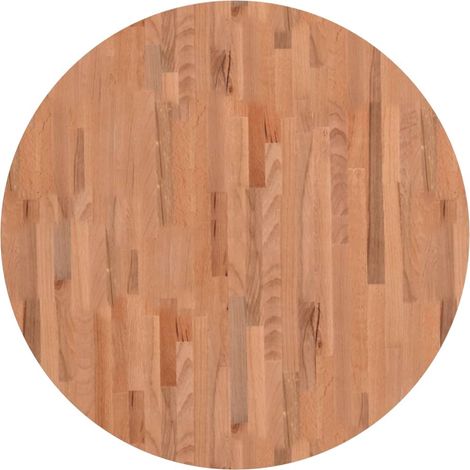Dessus de table Dessus de bureau Plateau de table Ø90x1,5 cm rond bois massif de hêtre (1/5)