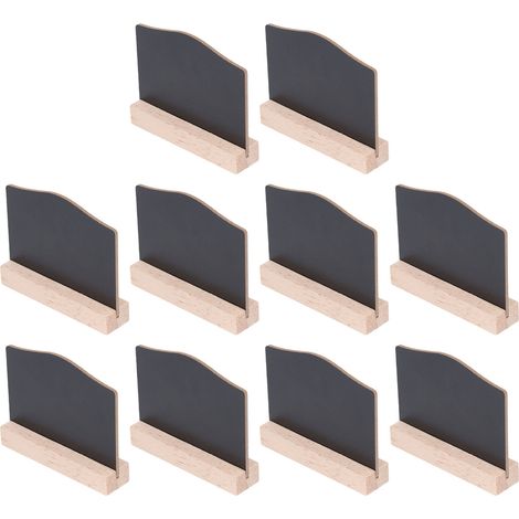 Ardoises Miniatures à Craie Double Face avec Support Bois pour Événements, Bar, Restaurant (1/5)