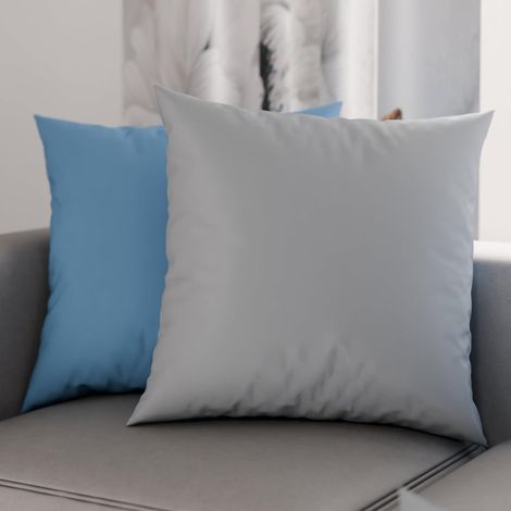 Lot de 2 Taies d'oreiller de Lit 35x35 cm, Housses de Coussin Unies Double Face Bleu Ciel Gris Clair, Taie Oreiller 100% Microfibre Hypoallergénique (1/3)