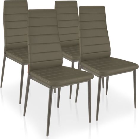 Lot de 4 chaises Stratus Taupe (1/4)