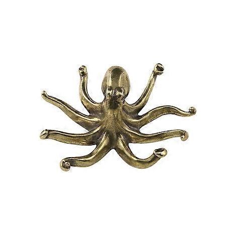 Oktopus-Ornament, Messing-Oktopus-Skulptur, Oktopus-Verzierung für Zuhause oder Büro, Schreibtischdekoration