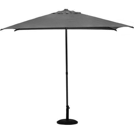 Quadratischer gerader Sonnenschirm Soya in Schiefergrau - 2,5 × 2,5 m (1/5)