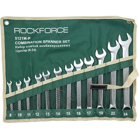 Rockforce Maulschlüsselsatz, 12-teilig, für den professionellen Einsatz, hohe Haltbarkeit und geschmiedeter Präzisionsstahl. (1/4)