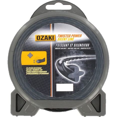 Greenstar OZAKI 507508 - Rocchetto di filo di nylon elicoidale Ø2 mm, lunghezza 15 m, Twisted Power Silent Line