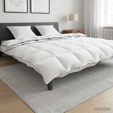 vidaXL Edredón 240 x 220 cm 100% Algodón Blanco (1/5)