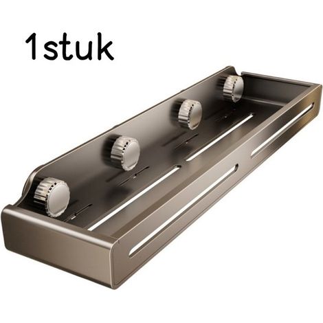 pièce - Étagère - Étagère avec ventouses - Étagère à épices murale, sans perçage - Étagère à épices pour la maison - Système de rangement mural de cuisine - 30126,5 cm - Gris (1/5)
