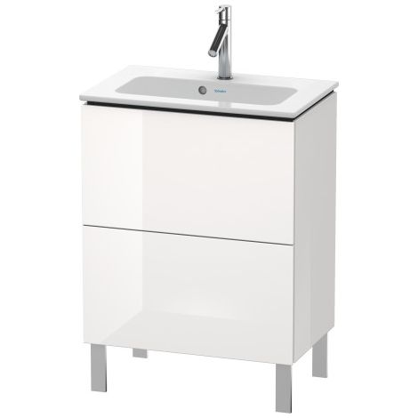 Unità Vanity Duravit L-Cube L-Cube Vanity verticale Compatto, 2 cassetti, larghezza: 620 mm, per Me by Starck 234263, colorazione: Pino Terra Decor Pine Terra - LC667305151 (1/4)