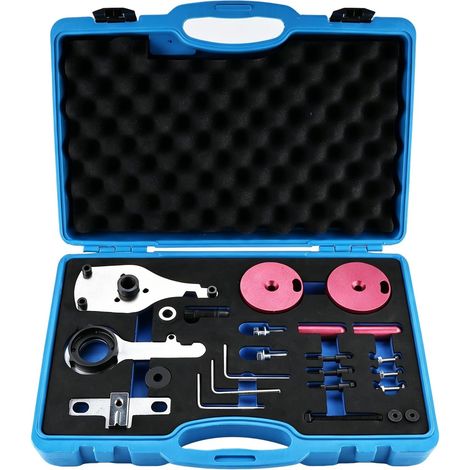 Attrezzo per la regolazione della cinghia di distribuzione del motore, attrezzo per il bloccaggio dell'albero a camme, kit di attrezzi per la sostituzione della cinghia di distribuzione per Ford Trans (1/5)