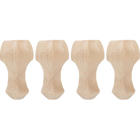 4pieds sculptés à la main en bois massif pour meuble, table basse, meuble TV, canapé, 12x6cm (1/5)