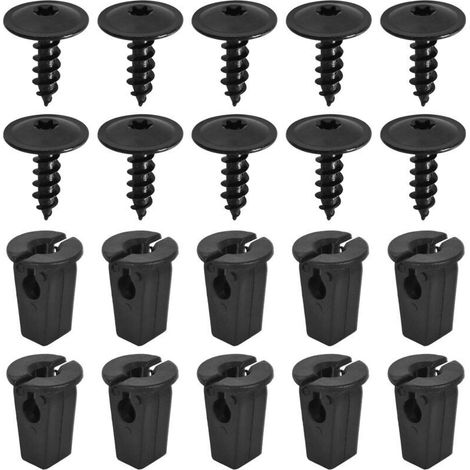 Ensemble de clips de fixation pour voiture, 20 Pièces Vis Tôle Pour Garde, Vis Ailes Sous Le Capot Du Moteur, Agrafes Carrosserie pour Pare-Chocs Porte de Voiture Fender Push Kit de Remplacement
