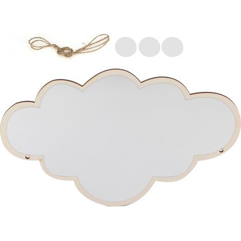 Adhesivo de pared, Espejo acrílico, Diseño de nubes, Decoración de interiores, Sala de estar, Dormitorio infantil (1/5)