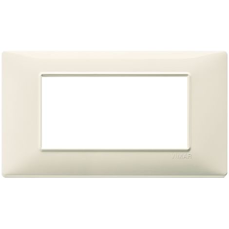 Vimar plana plate 4 modules technopolymÈre couleur beige 14654.03 (1/2)