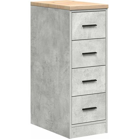 Armario de almacenamiento para garaje color gris hormigón 30 x 51 x 85 cm madera de pino resistente y duradera 020051380 (1/5)