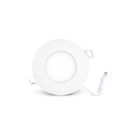 Plafoniera rotonda in policarbonato bianco incasso SLIMY ECO Ø230mm - 3000K bianco caldo - 18W - 1500Lm (1/3)