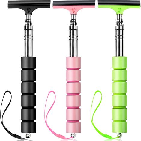 Lot de 3 raclettes pour rétroviseur de voiture - Essuie-glaces extensibles pour rétroviseur intérieur par temps de pluie et de brouillard - Universel (1/4)