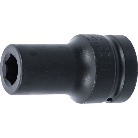 Kraft-Steckschlüssel-Einsatz Sechskant, tief Antrieb Innenvierkant 25 mm (1") SW 19 mm (1/4)