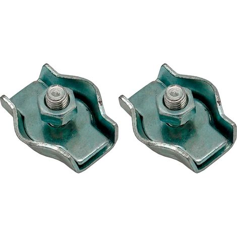 Sujetacable plano simple sjt03, 3 mm, galvanizado, blister 2 uds