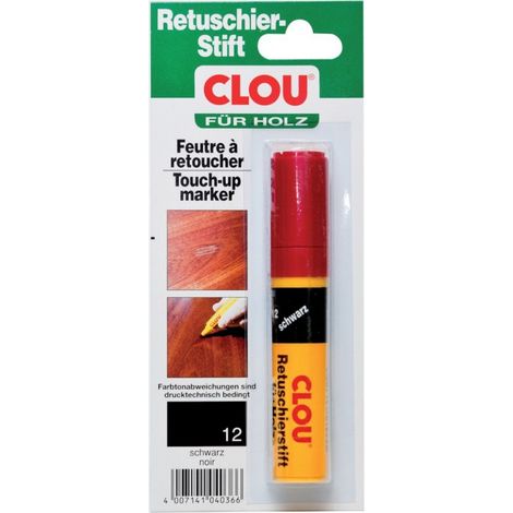 Rotulador de retocar para madera Nr. 12 negro (por 4)