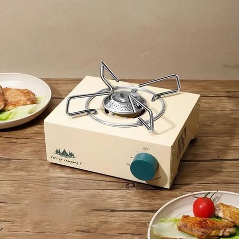 Réchaud à gaz portable de camping, mini-cassette, 2,1 kW, idéal pour les pique-niques et autres occasions. (1/4)