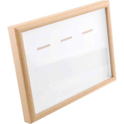 [RM] Vitrine décorative pour médailles, cadre photo pour récompenses et insignes, marron clair - A4 (1/3)