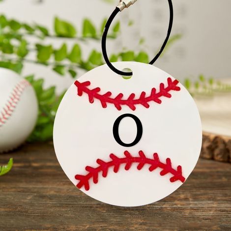 Pendentif Lettres A à Z - Pendentif Baseball - Pour Sac De Sport Ou Bagage - Acrylique - 26 Pièces (1/5)