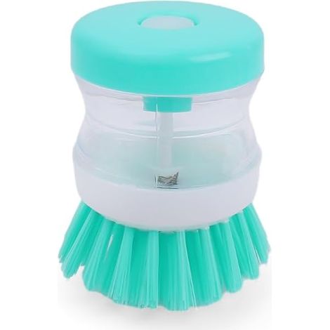Spülbürste mit Flüssigspülmittelspender, geeignet für die Reinigung von Geschirr, Küchenutensilien und Spülbecken (grün) - AquaForge (1/3)