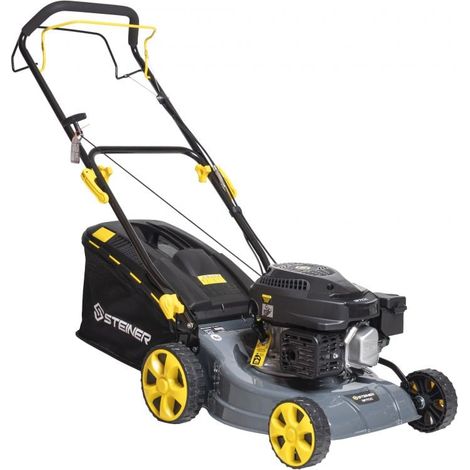 Steiner – Tondeuse thermique tractée 41 cm 3CV 127 cm³ – Autotractée pour surfaces jusqu'à 1200 m² – Réglage hauteur de coupe 25 à 70 mm – Bac de ramassage 40L (1/5)