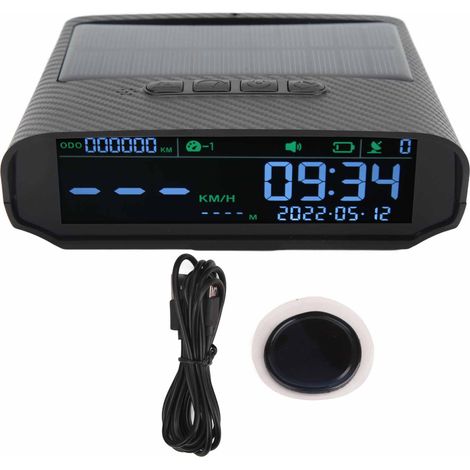Affichage Tête Haute HUD GPS Voiture Compteur de Vitesse LCD Avertissement Excès Vitesse Style Fibre Carbone Universel (1/5)