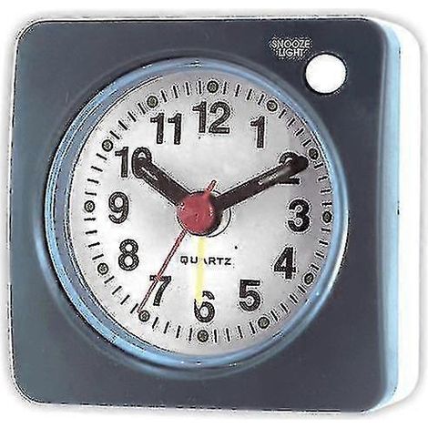 Travel Analog Alarm Clock, Ultra-compact Clock With Snooze And Light Function, Ultra-quiet Non-tick (1/5)