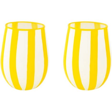 Set 2 Verres A' Eau 500 Ml En Boite Twist & Match Yellow - Pozzi Milano Spa