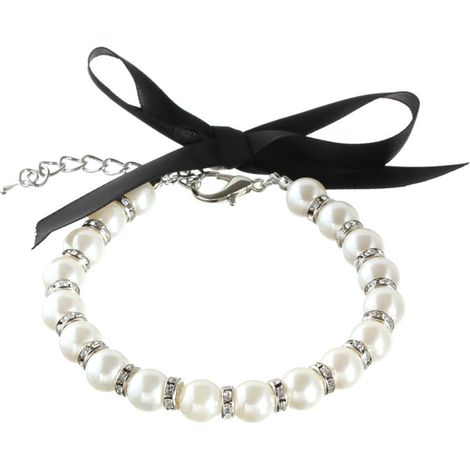 Collier de perles réglable pour chien et chat--L(30CM + 5CM Chaîne d'extension ) (1/4)