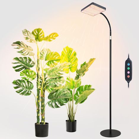 25W Floor Lamp, 4/8/12/16/20 Hours, Timer, 5 Modes, Full Spectrum for Indoor Plants, Grow Light for Plants, Daisy Chain Function, Adjustable Height 100-200cm (1/5)