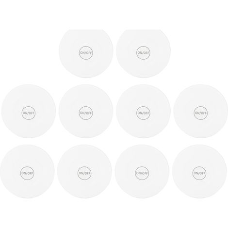 10 Stück LED-Leuchtuntersetzer, Flaschenaufkleber, Lichter für Partys, Bars, Hochzeiten, Geburtstage, Weiß, 6 cm (1/5)