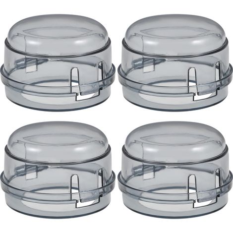 XEPHO 4 Pièces Couvercle de Bouton de Cuisinière à Gaz, Sécurité (1/5)