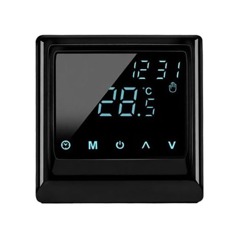 Thermostat intelligent WiFi 16A, contrôle température numérique, programmation hebdo chauffage sol électrique, écran tactile LED, pour maison école bureau hôtel