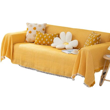 Sofa Cover, Couch Protector, Washable Couch Cover, Dog Couch Cover, Pet Cushion, Knit Technique, Sectional Couch Cover, Living Room Couch Cover, Cotton Bl (1/5)