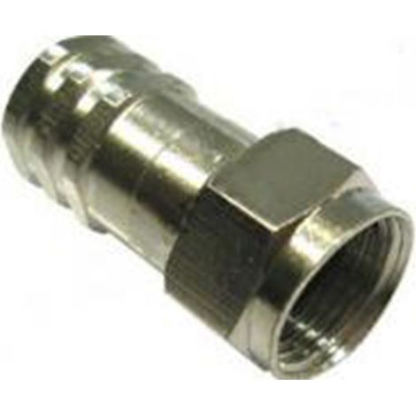 Lot de 2 connecteurs type F en laiton RG6 – male 75Ω Unispectra SC-Fm-6-C.360HEX (1/2)