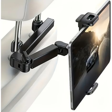 Support pour tablette/téléphone à fixer sur l'appui-tête de voiture, compatible avec les tablettes de 4,7 à 12,9 pouces. (1/5)
