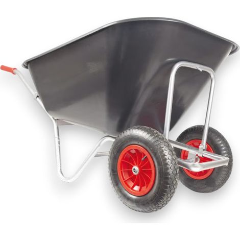 Carriola 240 lt con telaio rinforzato in acciaio e doppie ruote pneumatiche Farmer (1/5)