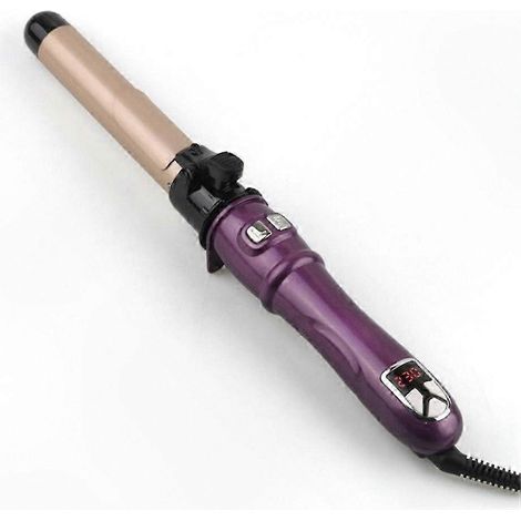 Fer à boucler rotatif automatique 28 mm pour créer de belles ondulations et boucles - Outil de coiffure professionnel, violet, prise britannique, 28 mm (1/5)