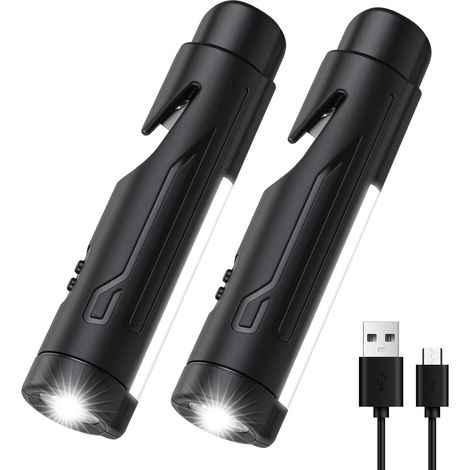 Juego de herramientas para escape de vehículos, rompeventanas, cortador de cinturones de seguridad, linterna para coche, equipo para coche 5 en 1, función de carga USB, diseño magnético, accesorios de