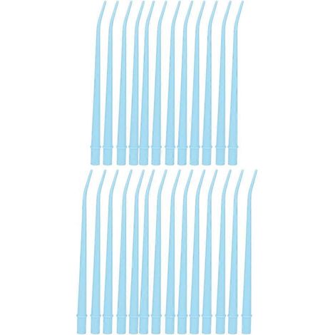 25-teiliges Set mit Einweg-Speichelabsaugkanülen für zahnärztliche Eingriffe (blau, klein)