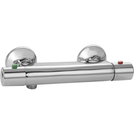 Mitigeur de douche thermostatique 12 cm – Entraxe 12 cm – Finition chrome – Pour installations professionnelles – Nemo