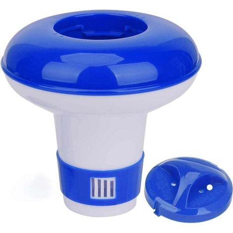 Mini distributeur flottant de produits chimiques pour spa, pastilles flottantes de chlore/brome de 2,5 cm, convient aux spas, bains à remous, fontaines et piscines.