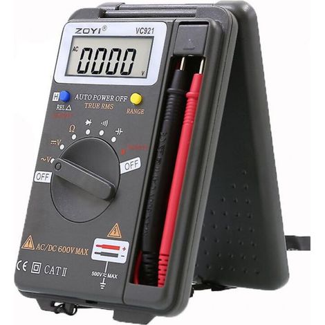 Mini multimètre numérique de poche, voltmètre, ampèremètre, testeur de résistance Ohm, 4000 points (1/5)