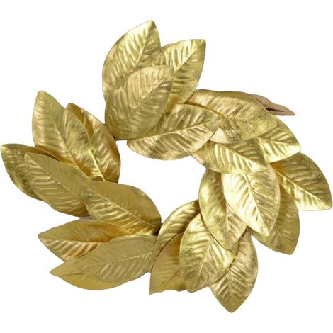 Coroncina foglie oro cm 30