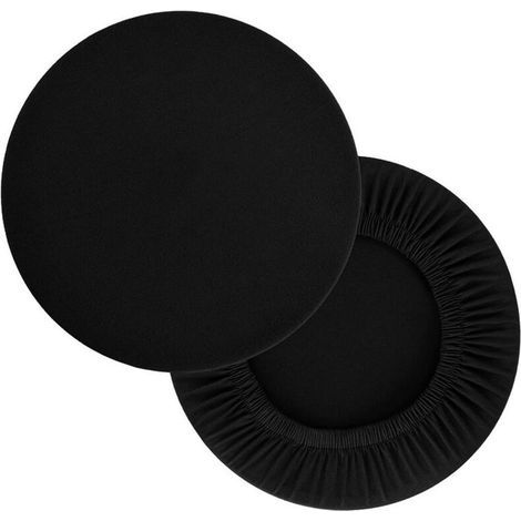 Housse de chaise ronde élastique 30-45cm – Lot de 2 – Tissu polyester lavable – Protection contre taches et rayures – (1/5)